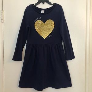 Carter’s Kid Girls Blue Dress With Sequins